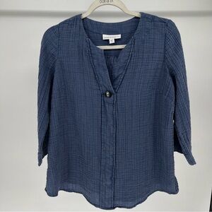 Pure Jill Women's Blue Top Petite Small